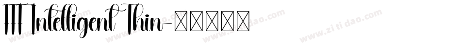 FFF Intelligent Thin字体转换